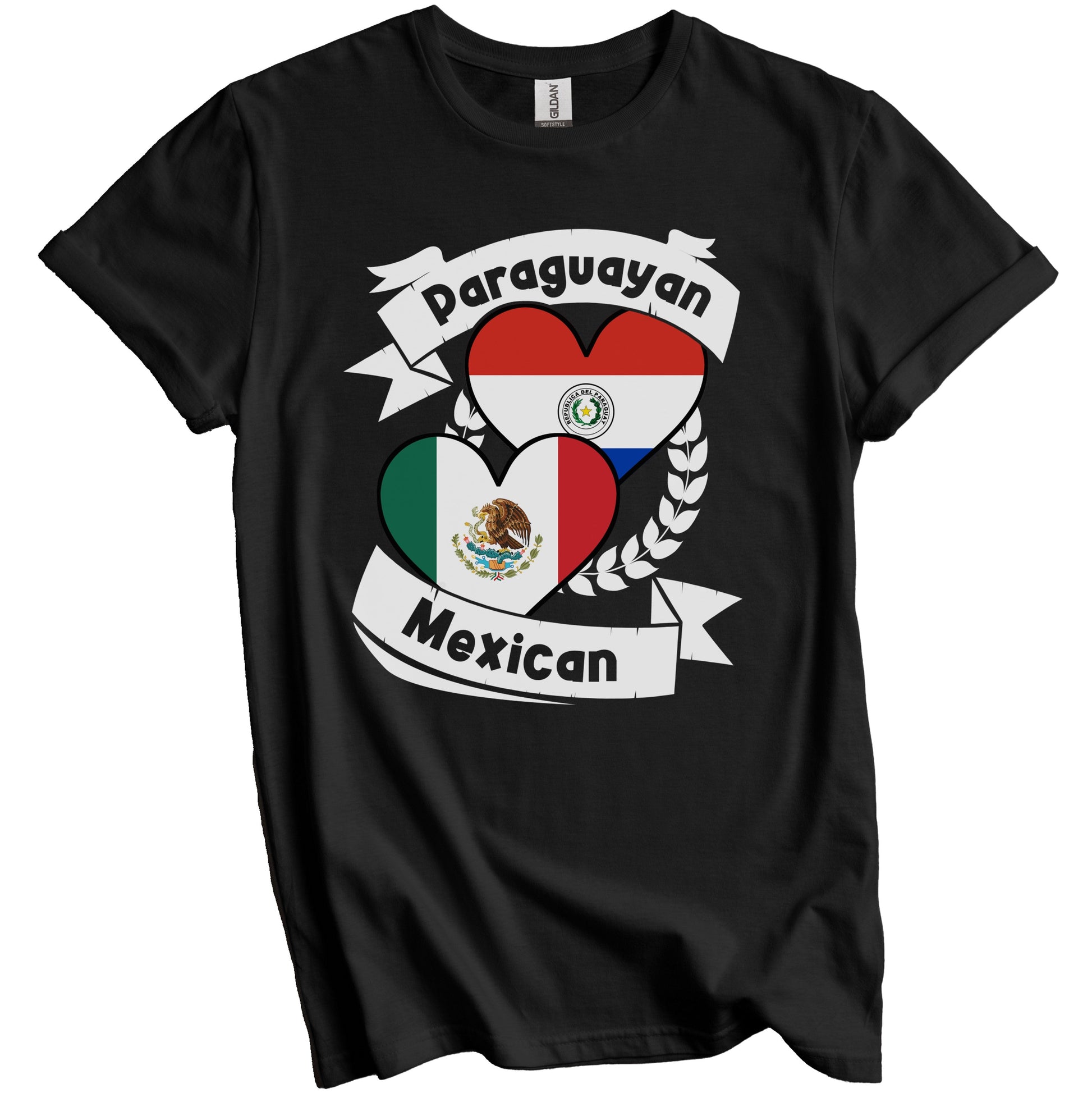 Paraguayan Mexican Heart Flags Paraguay Mexico T-Shirt