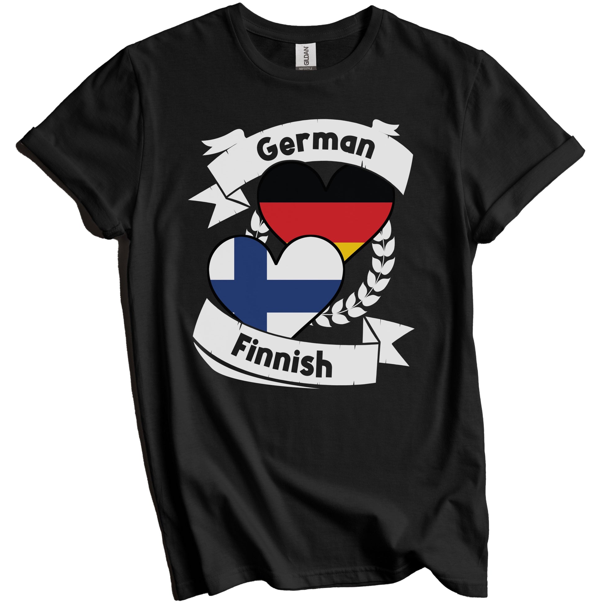 German Finnish Heart Flags Germany Finland T-Shirt