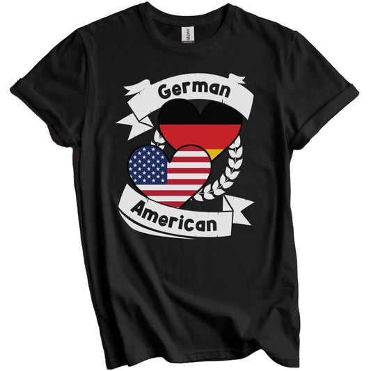 German American Hearts USA Flag Germany Flag T-Shirt