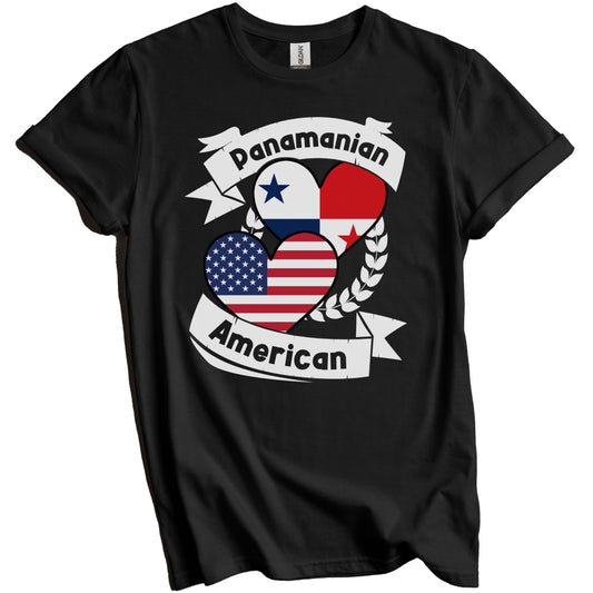 Panamanian American Hearts USA Flag Panama Flag T-Shirt