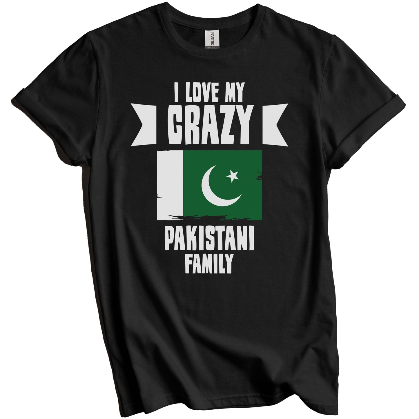 I Love My Crazy Pakistani Family Funny Pakistan Flag T-Shirt