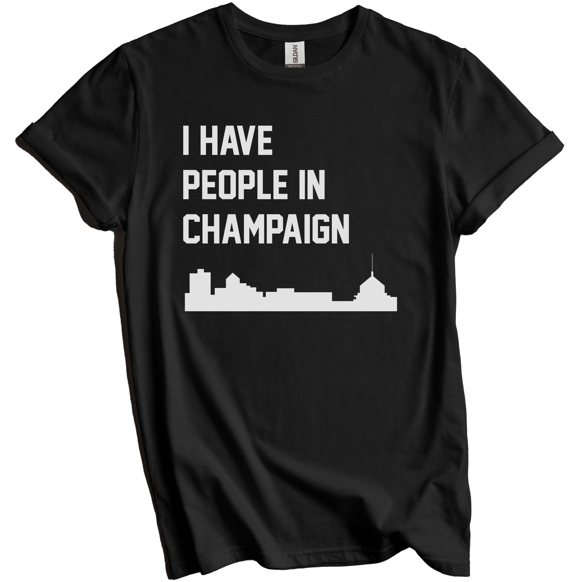 I Have People In Champaign Illinois Skyline T-Shirt