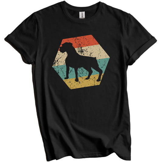Boxer Dog Breed Retro Distressed Hexagon T-Shirt