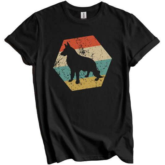German Shepherd Dog Breed Retro Distressed Hexagon T-Shirt