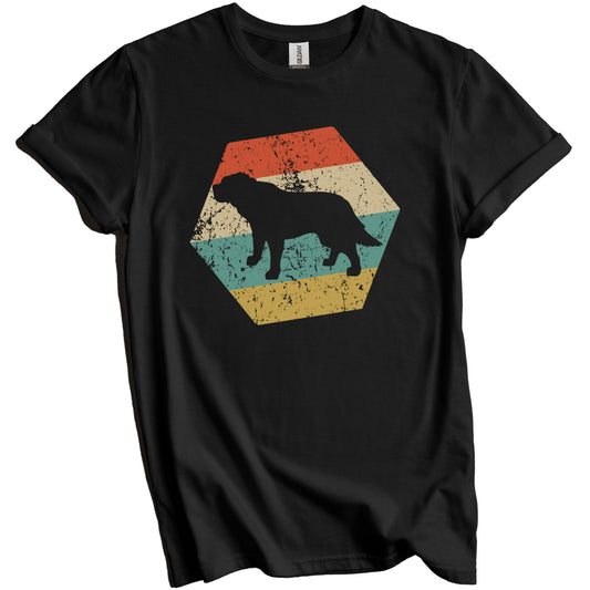 St. Bernard Dog Breed Retro Distressed Hexagon T-Shirt
