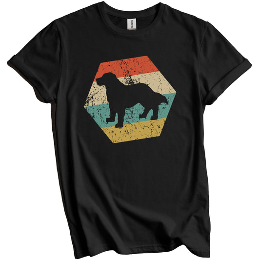 Bernese Mountain Dog Breed Retro Distressed Hexagon T-Shirt