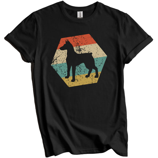 Doberman Dog Breed Retro Distressed Hexagon T-Shirt