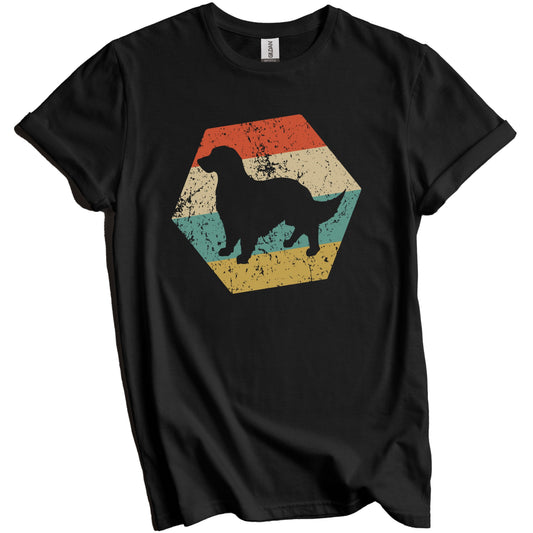 English Setter Dog Breed Retro Distressed Hexagon T-Shirt