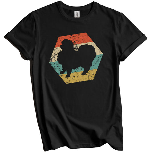 Japanese Chin Dog Breed Retro Distressed Hexagon T-Shirt