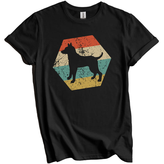 Rat Terrier Dog Breed Retro Distressed Hexagon T-Shirt