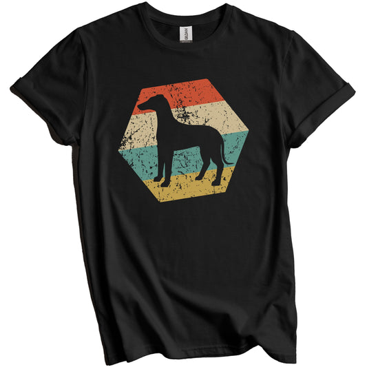 Whippet Dog Breed Retro Distressed Hexagon T-Shirt