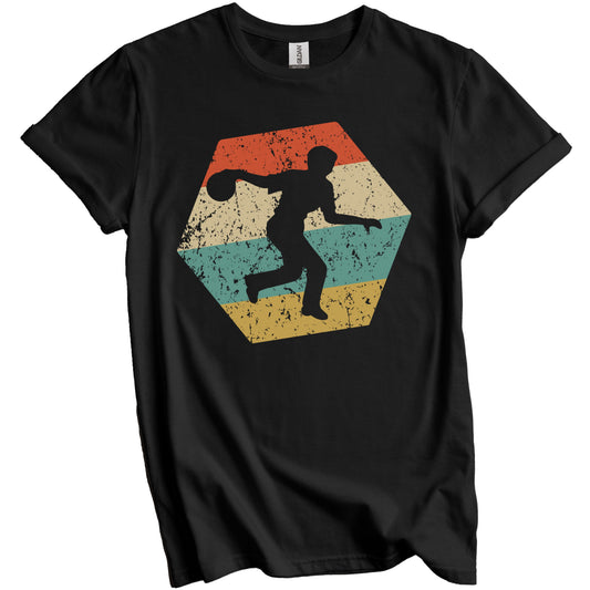 Bowling Retro Distressed Hexagon Bowler T-Shirt