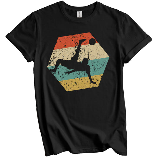 Soccer Retro Distressed Hexagon Soccer Kick T-Shirt