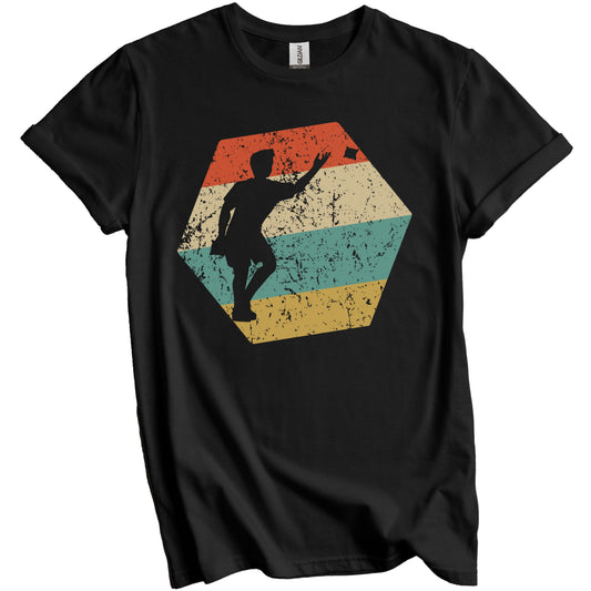 Cornhole Retro Distressed Hexagon Cornhole Player T-Shirt