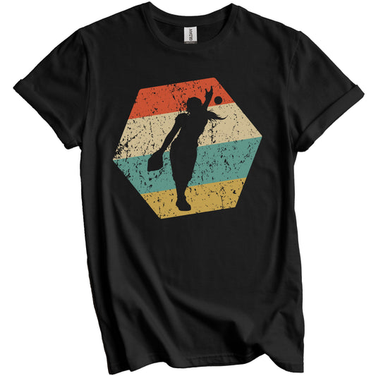 Softball Pitcher Retro Distressed Hexagon Softball T-Shirt
