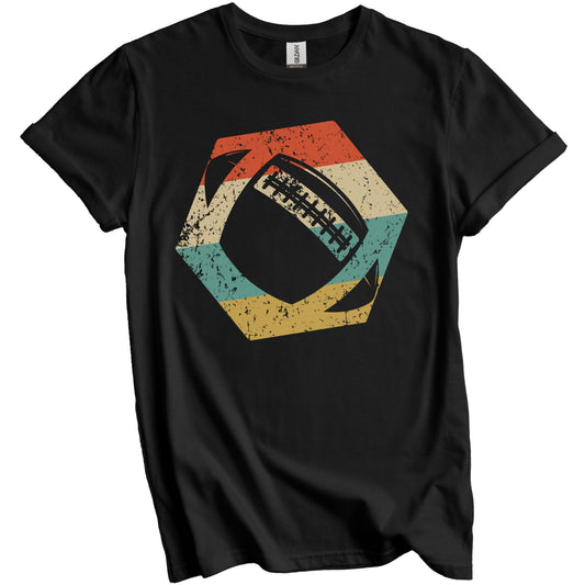 Football Retro Distressed Hexagon Ball T-Shirt