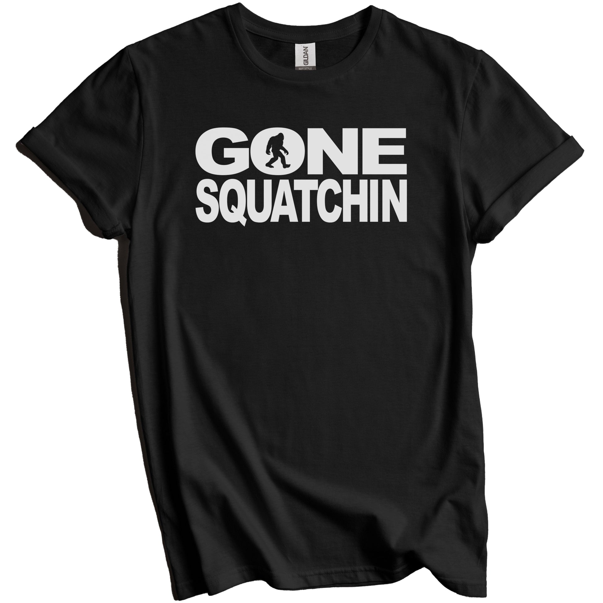 Gone Squatchin' Bigfoot T-Shirt With Bigfoot Silhouette