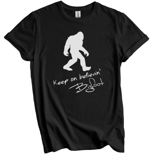 Keep On Believin' Bigfoot Autograph Silhouette T-Shirt