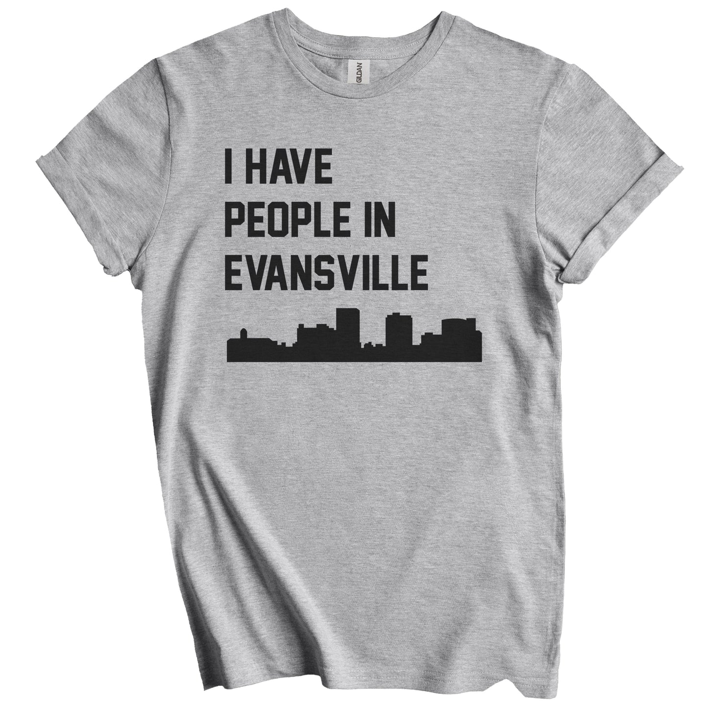I Have People In Evansville Indiana Skyline T-Shirt