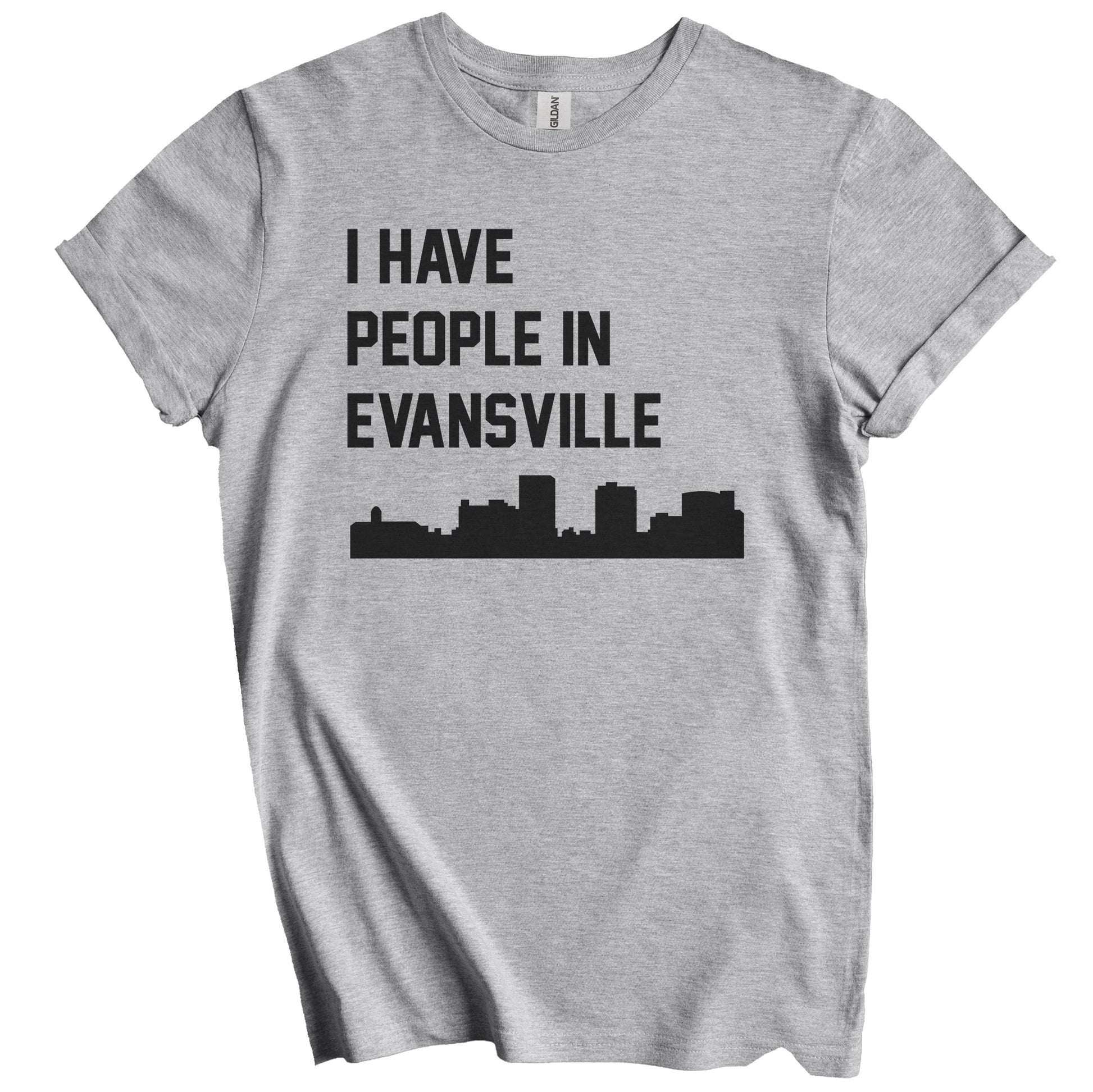 I Have People In Evansville Indiana Skyline T-Shirt