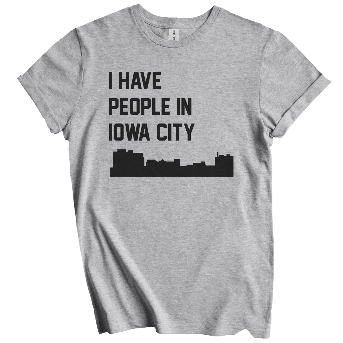 I Have People In Iowa City Iowa Skyline T-Shirt