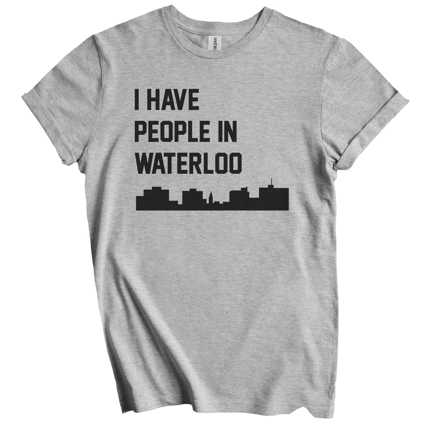 I Have People In Waterloo Iowa Skyline T-Shirt
