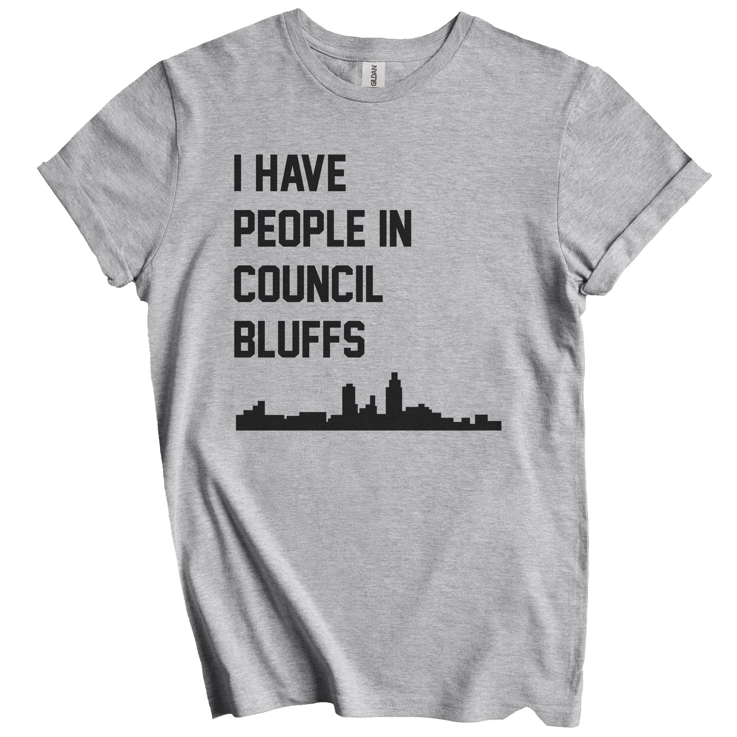 I Have People In Council Bluffs Iowa Skyline T-Shirt