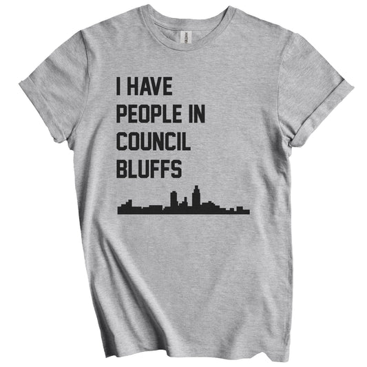 I Have People In Council Bluffs Iowa Skyline T-Shirt