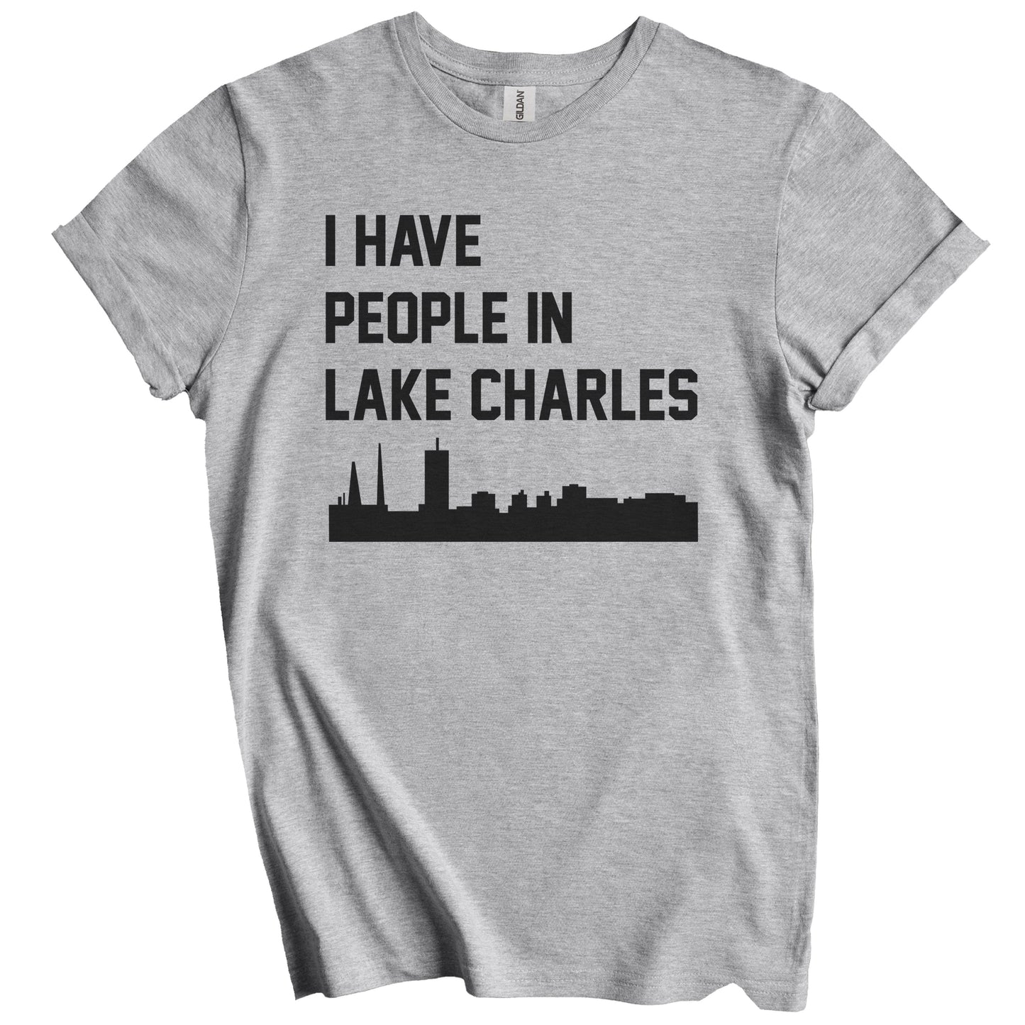 I Have People In Lake Charles Louisiana Skyline T-Shirt
