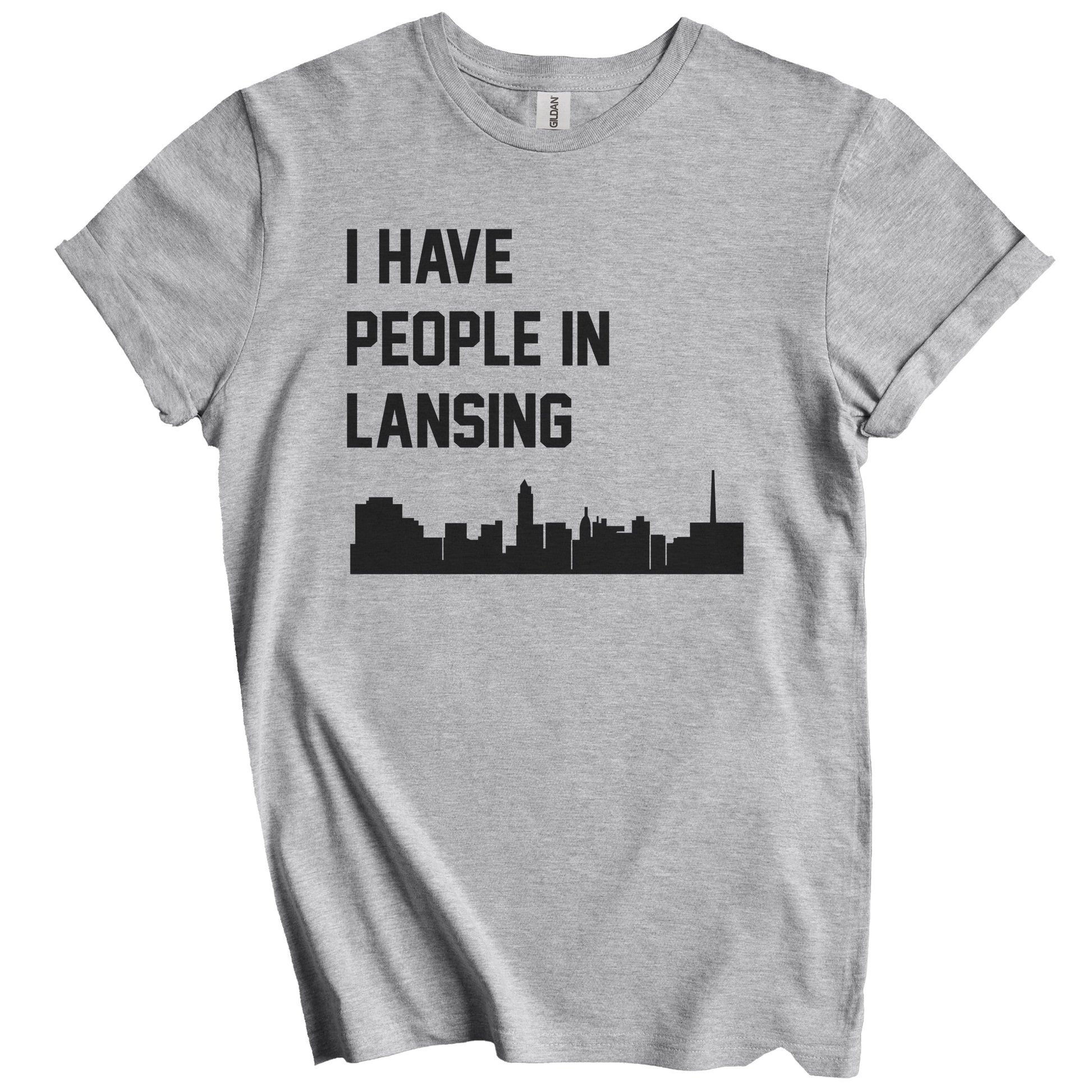 I Have People In Lansing Michigan Skyline T-Shirt