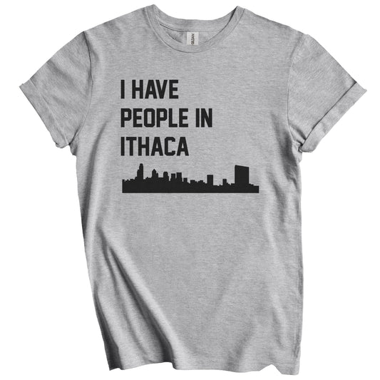 I Have People In Ithaca New York Skyline T-Shirt