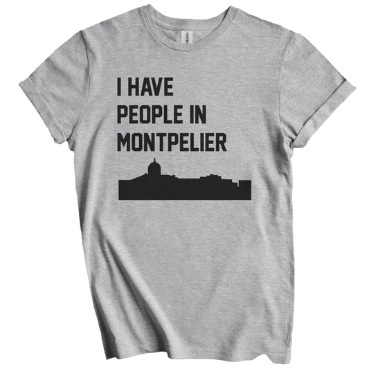 I Have People In Montpelier Vermont Skyline T-Shirt