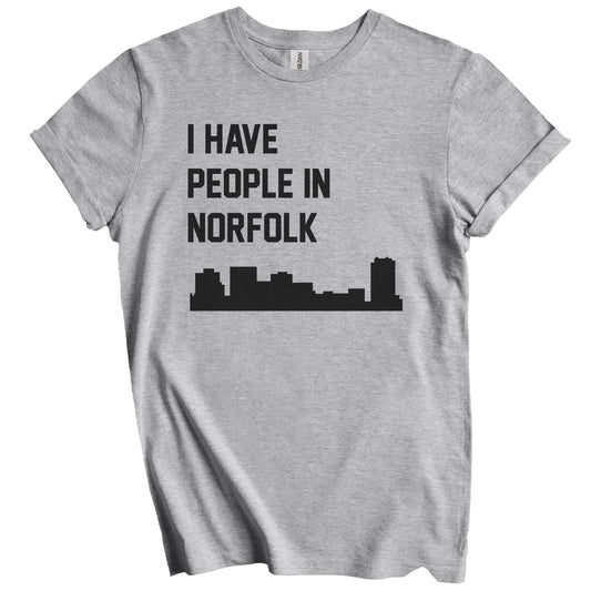 I Have People In Norfolk Virginia Skyline T-Shirt