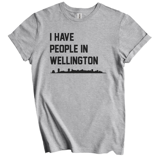 I Have People In Wellington New Zealand Skyline T-Shirt