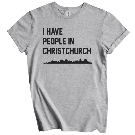 I Have People In Christchurch New Zealand Skyline T-Shirt