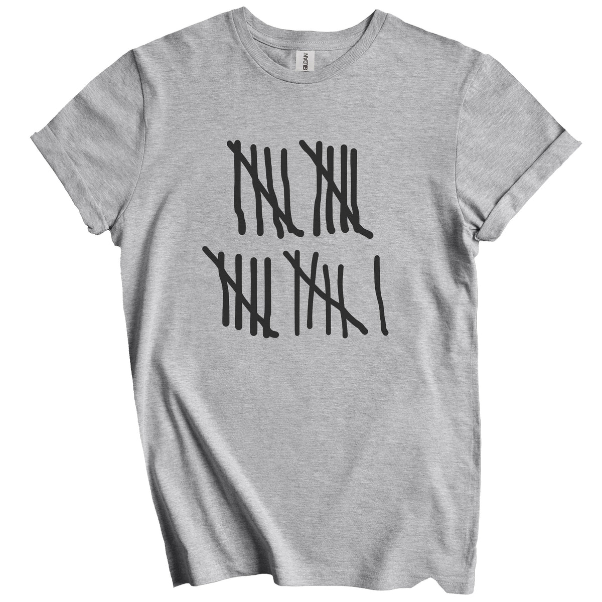 Counting To 21 Years Old Tally Marks Funny 21st Birthday T-Shirt
