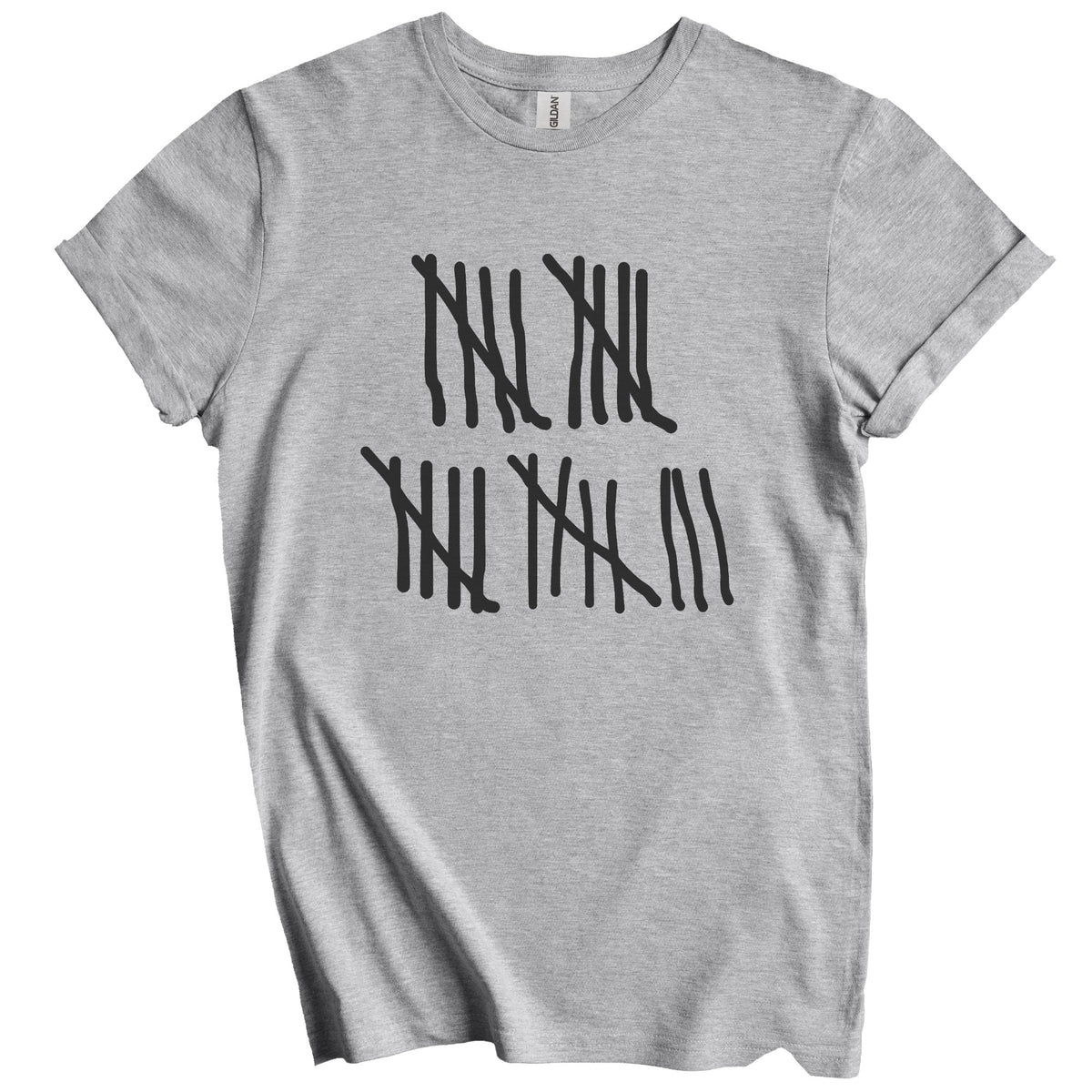 Counting To 23 Years Old Tally Marks Funny 23rd Birthday T-Shirt