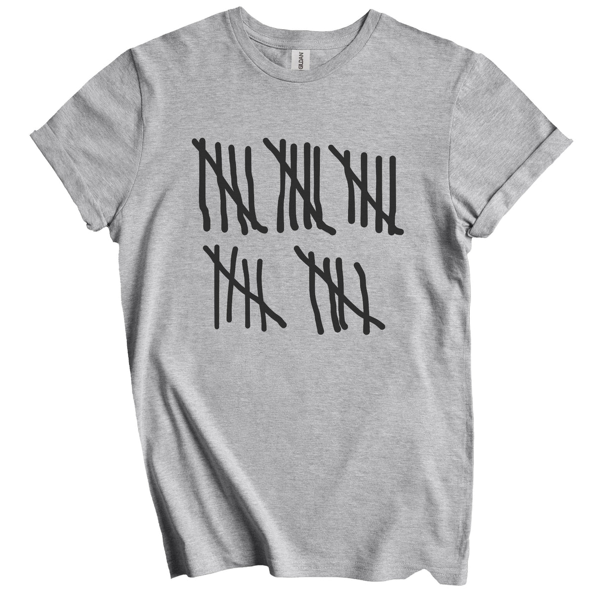 Counting To 25 Years Old Tally Marks Funny 25th Birthday T-Shirt