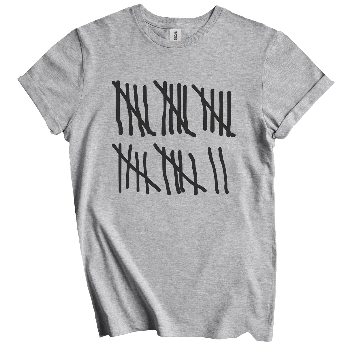 Counting To 27 Years Old Tally Marks Funny 27th Birthday T-Shirt