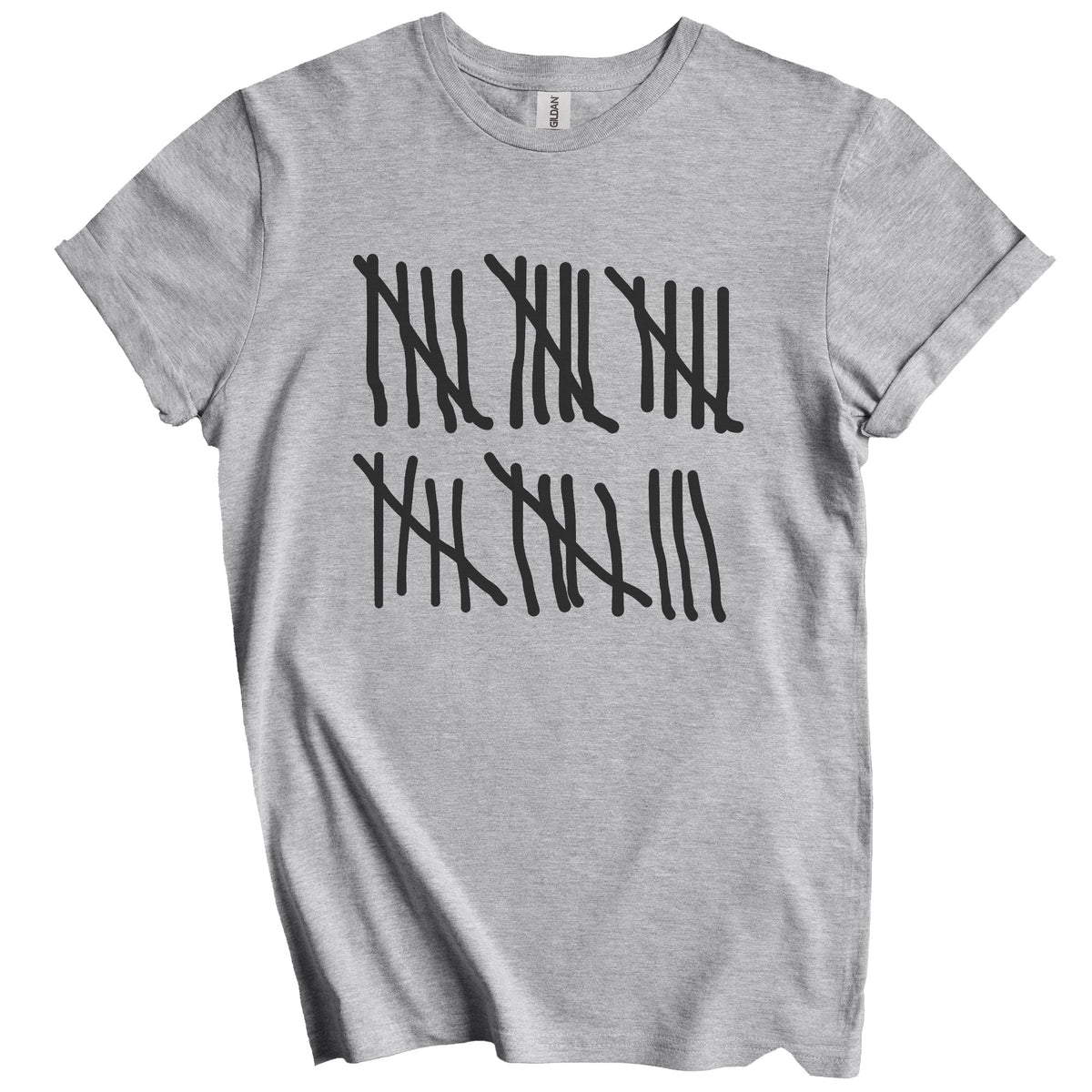 Counting To 28 Years Old Tally Marks Funny 28th Birthday T-Shirt