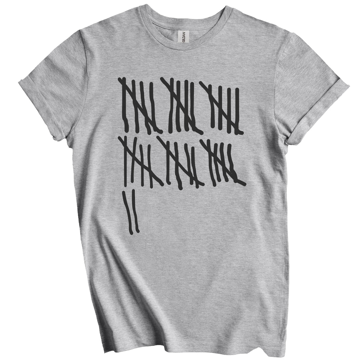 Counting To 32 Years Old Tally Marks Funny 32nd Birthday T-Shirt