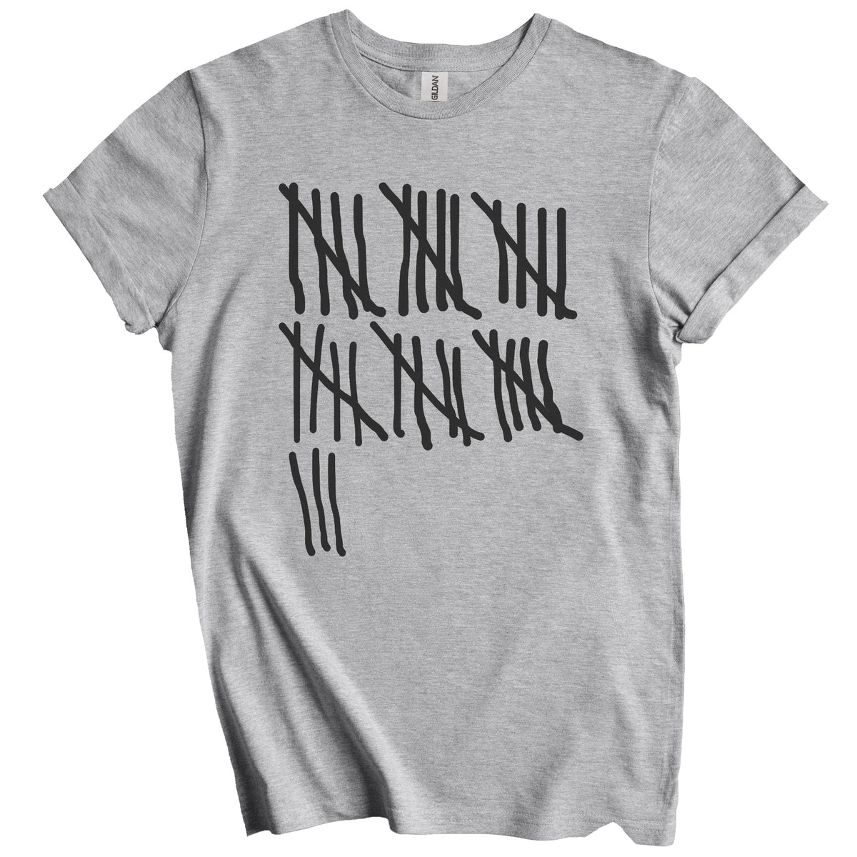 Counting To 33 Years Old Tally Marks Funny 33rd Birthday T-Shirt