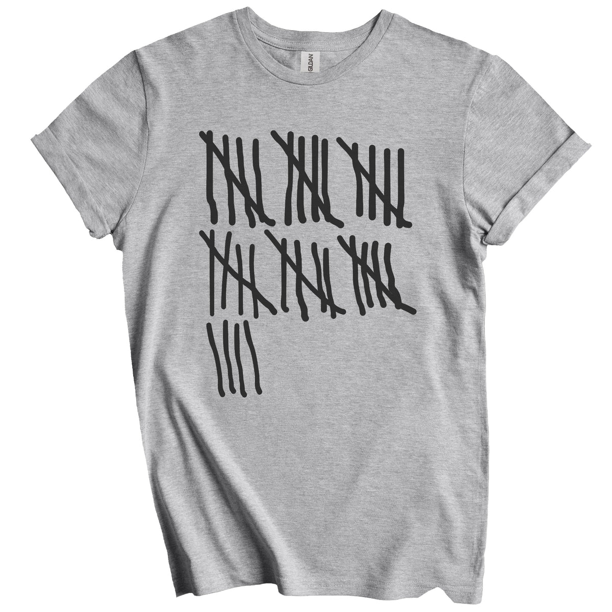 Counting To 34 Years Old Tally Marks Funny 34th Birthday T-Shirt