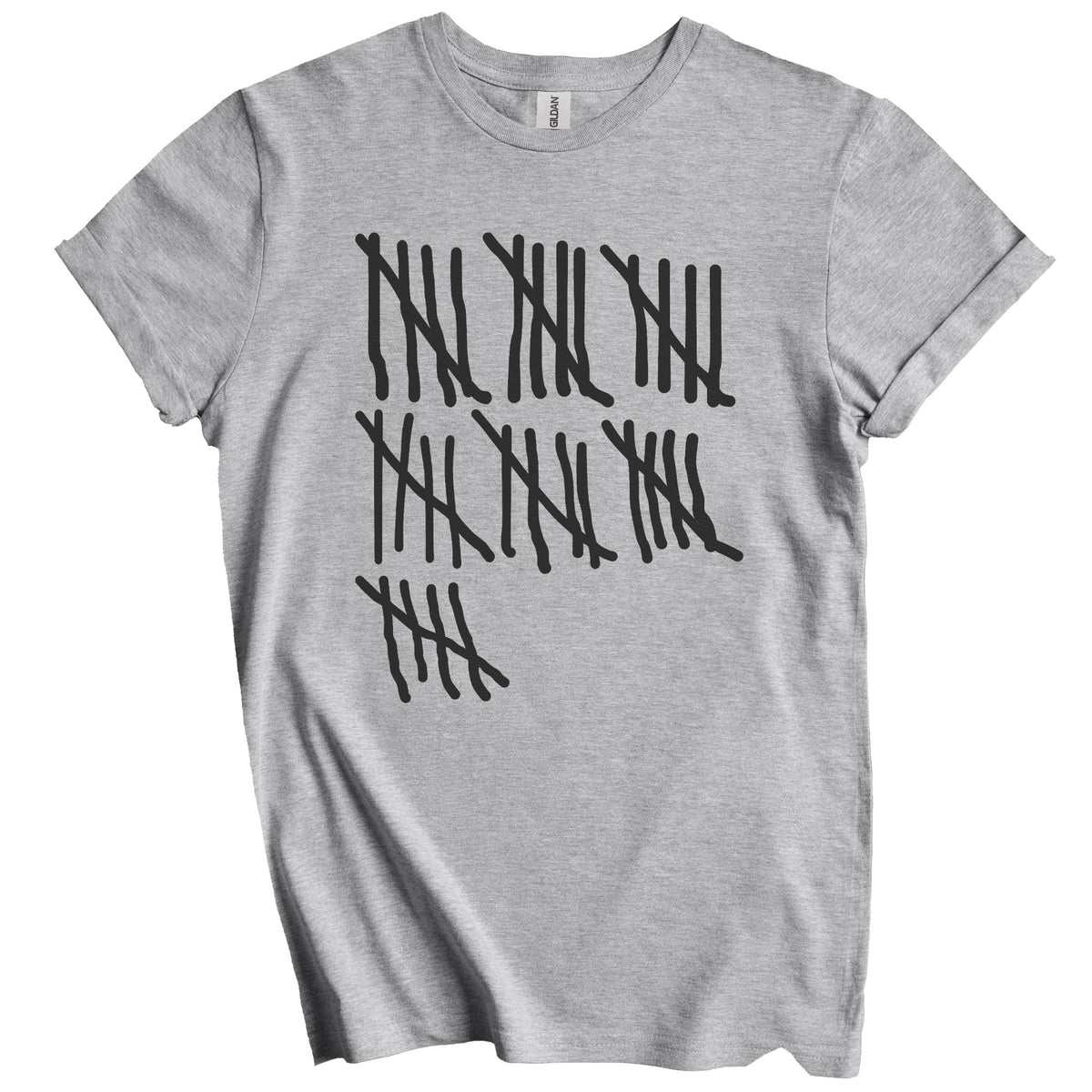 Counting To 35 Years Old Tally Marks Funny 35th Birthday T-Shirt
