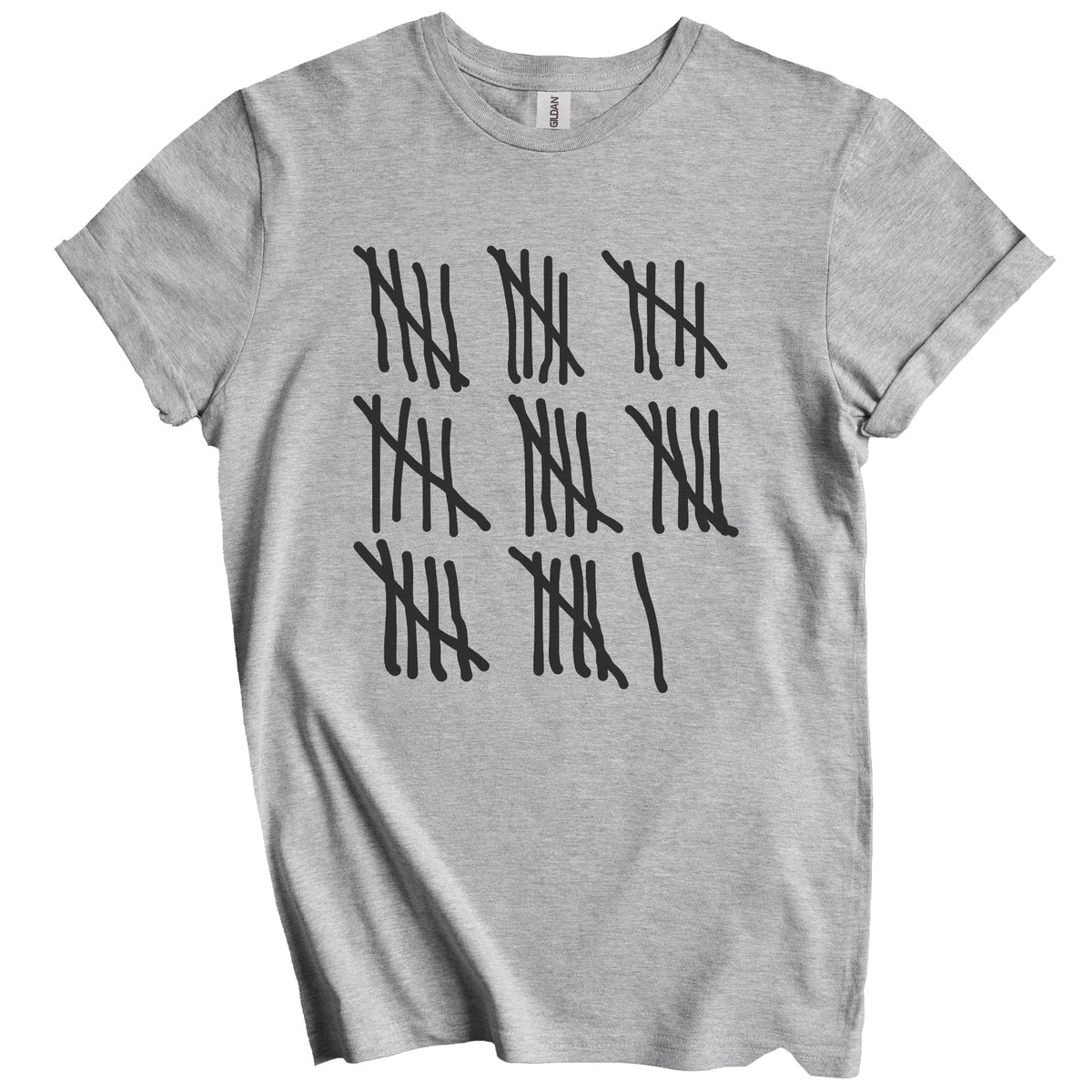 Counting To 41 Years Old Tally Marks Funny 41st Birthday T-Shirt