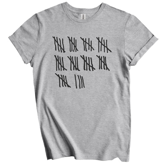 Counting To 49 Years Old Tally Marks Funny 49th Birthday T-Shirt
