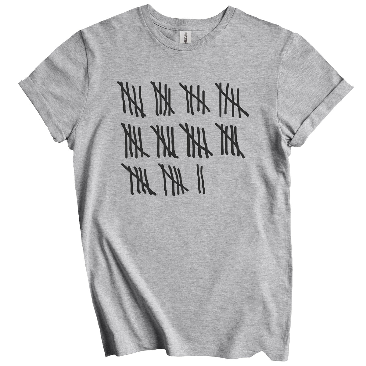 Counting To 52 Years Old Tally Marks Funny 52nd Birthday T-Shirt