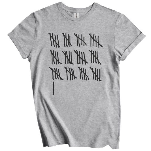 Counting To 61 Years Old Tally Marks Funny 61st Birthday T-Shirt