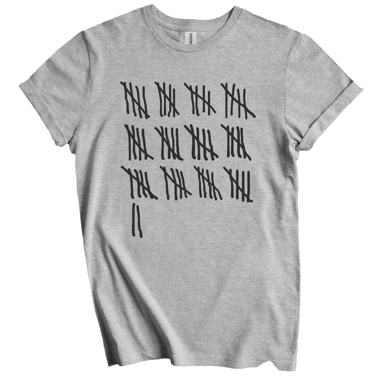 Counting To 62 Years Old Tally Marks Funny 62nd Birthday T-Shirt