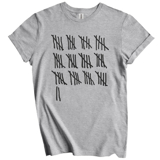 Counting To 62 Years Old Tally Marks Funny 62nd Birthday T-Shirt